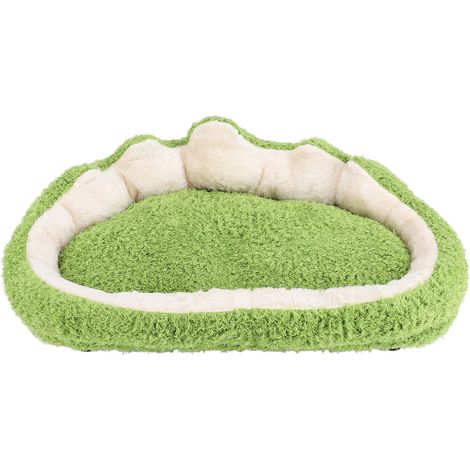 Plush Pet Bed Soft Warm Enhanced Comfort Multifunctional Spacious Dog Cat Sofa Bed for Winter Green (1/5)