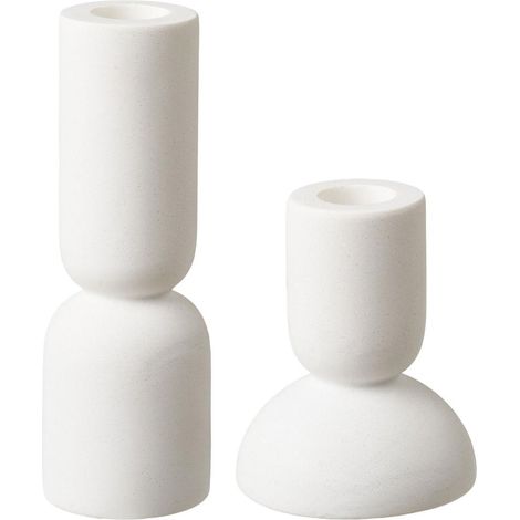 Åse Kerzenhalter Set mit 2 weiß.