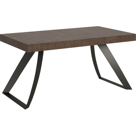 Tavolo allungabile 90x160/420 cm Proxy Noce telaio Antracite (1/5)
