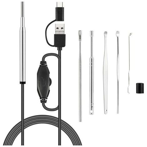 Mini caméra endoscopique médicale 3,9 mm, étanche, USB, pour inspection, pour téléphone Android OTG, PC, endoscope oreille-nez (1/5)