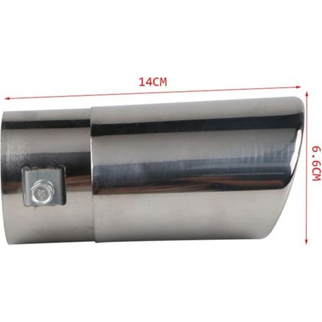 Aougo – Terminale di scarico in acciaio inox – Diametro interno 5,3-3,8 cm – Migliora le prestazioni e l'estetica dell'auto (1/4)