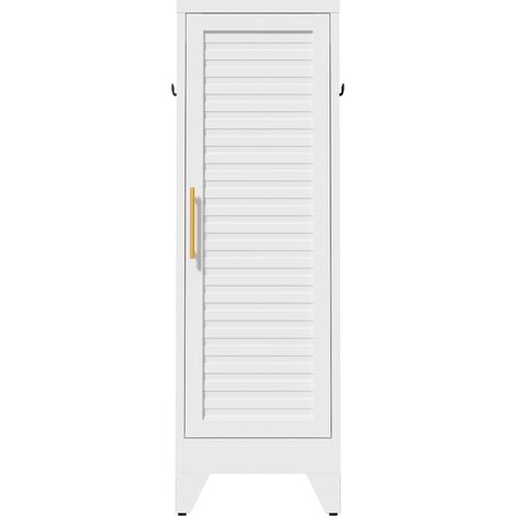 Armoire métallique avec penderie, armoire de cabine d'essayage en acier H 120 × L 38 × P 45 cm, rangement pour employés et enfants, convient aux chambres, salles de sport, écoles et bureaux. (1/5)