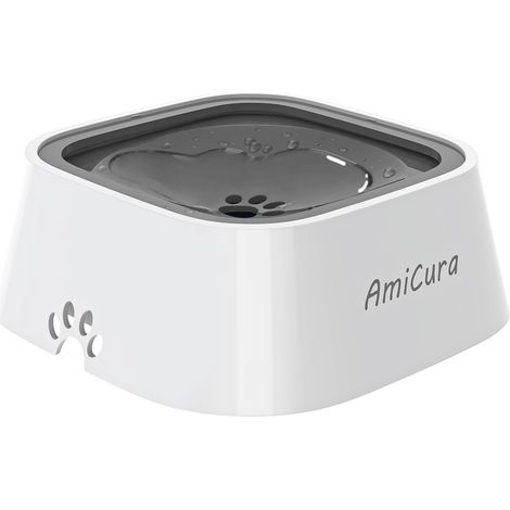 Gamelle Anti Fuite, Gamelle Eau Chien Anti Éclaboussure pour Chien Chat Chiot Cocker, Grande Capacité 1L Anti Glouton, No-Spill Gamelle d'eau Flottante pour Animal Voyage (1/5)
