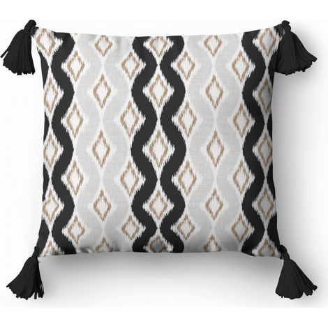 Taie d'oreiller décorative 45x45 cm, motif mosaïque ethnique (1/2)
