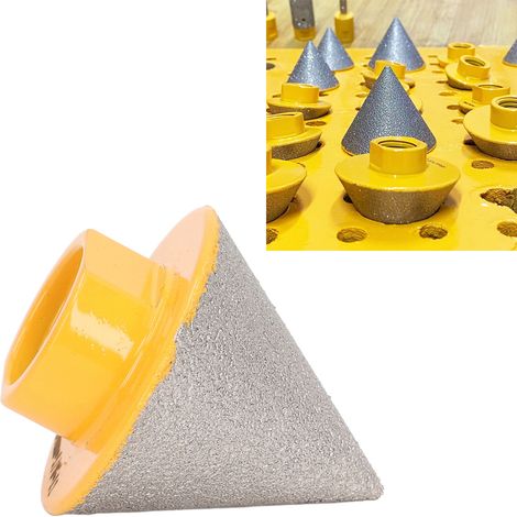 Outil de chanfreinage diamanté pour pierre, carrelage et verre foret jaune 5/8"-1138 mm (1/5)