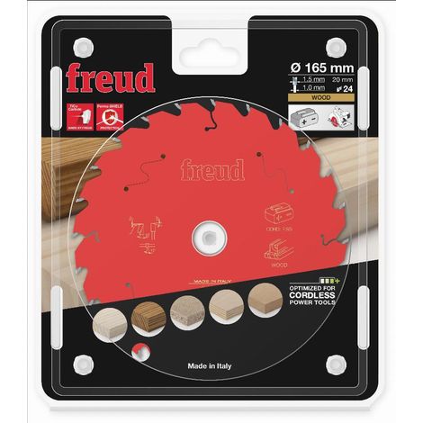 Lama per sega circolare portatile a batteria FREUD - Ø165 1,45/1 AL20 Z24 BA 25° - F03FS10052 -FR07W010HC