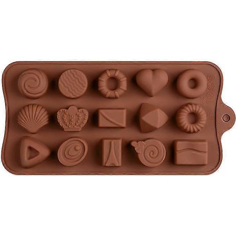 ECELEN Stripe (Farbe zufällig) Verschiedene Silikonformen, lebensmittelechte Silikonform für Schokolade, Bonbons, Gelee, Eiswürfel.-A1 Multi-Style