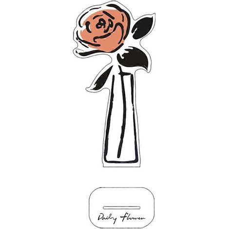 Blumenornament – Notizklammer – Praktischer Dokumentenhalter – Blumenmotiv – Nachrichtenornament – F (1/5)