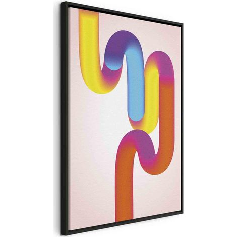 Cuadro decorativo artgeist Colorful Turns amarillo 80x120 cm