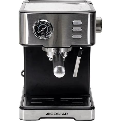 Aigostar ken Macchina da caffè Espresso e Cappuccino 1400 Watt 20 Bar 1.7L