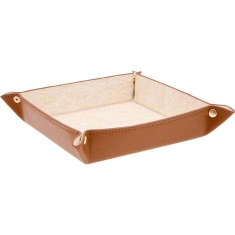 Bolsa de almacenamiento «Whisky», cuadrada, 20 x 20 cm, color beige - Atmosphera créateur d'intérieur (1/5)