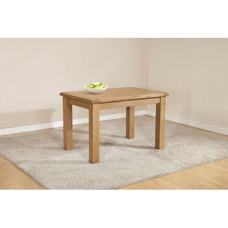 Shrewsbury Dining Table with 1 Extension (Extends To 153cm) - L80 x W120 x H76 cm - Oak
