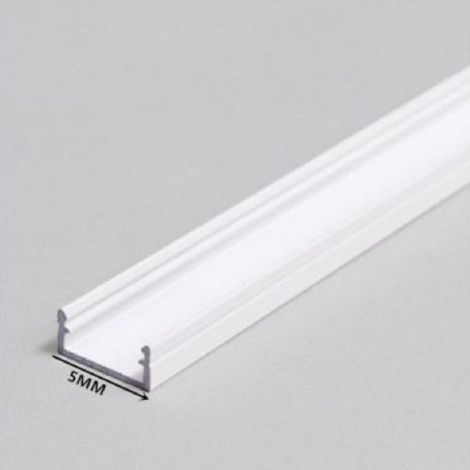 Profilo In Alluminio 1mt Da Incasso Senza Copertura Per Strip Led Strisce Al-5mm