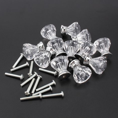 12 mm Diamantkristall-Schubladengriff für Möbel und Schränke (1/5)
