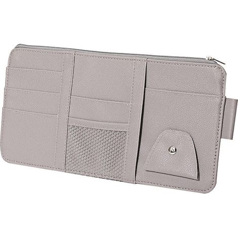 Pare Soleil de Voiture Organisateur Pare Soleil de Voiturede Pochette de Rangement Poche de Rangement étui Sac Multifonction Sac Voiture Organiseur,pour Stylo,Carte,Facture,Lunettes 1 Pièces (1/5)