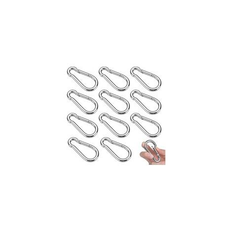 12 Pièces Mousquetons M5 Mousqueton INOX 304 Crochet Mousqueton Boucle à Ressort pour Suspendre Crochet Fixe 50 x 5 mm (1/5)