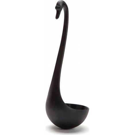 OTOTO À SOUPE EN FORME DE CYGNE FLOTTANT LOUCHE, NOIR (1/5)