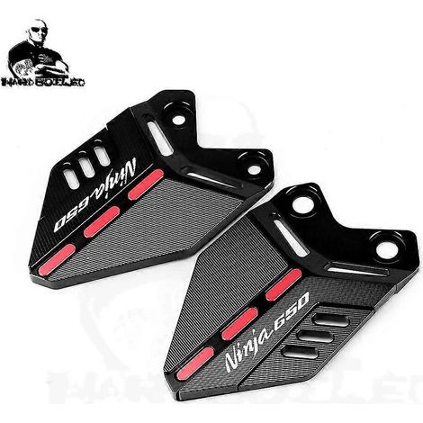Für Kawasaki Ninja 650 Ninja650 -2018 2019 2020 2022 2022 Motorrad-Fußpedal-Set Fersenplatten-Schutzabdeckung Zubehör - schwarz 3