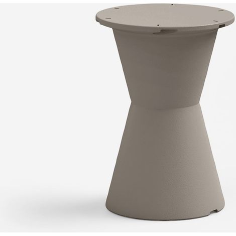 Tavolo rotondo da giardino in polietilene design minimale Dot - Beige (1/3)