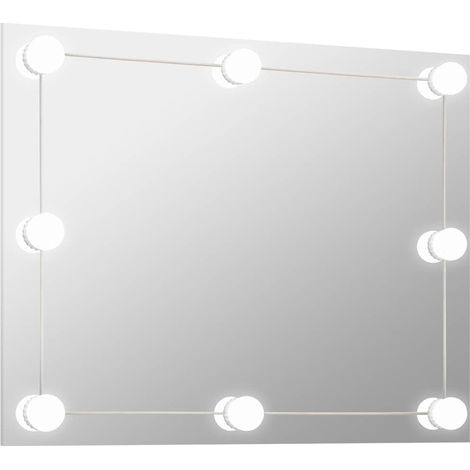 Maison Exclusive - Specchio Parete Rettangolare Senza Cornice con Luci LED Vetro
