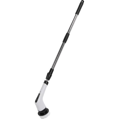 Brosse de nettoyage électrique sans fil à long manche, brosse multifonctionnelle 9 en 1 pour salle de bain et cuisine.