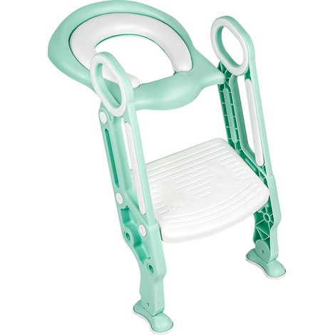 Skecten Reductor WC Niños con Escalera,Asiento Inodoro Niños para Orinal Infantil Formación,Orinal Plegable para Niños,Suave Antideslizante - 01 (1/5)