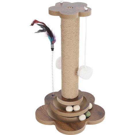 Vertikaler Sisal-Kratzbaum für Katzen, Krallenpflege, Stressabbau, Kratzspielzeug-Set für Kätzchen (1/5)