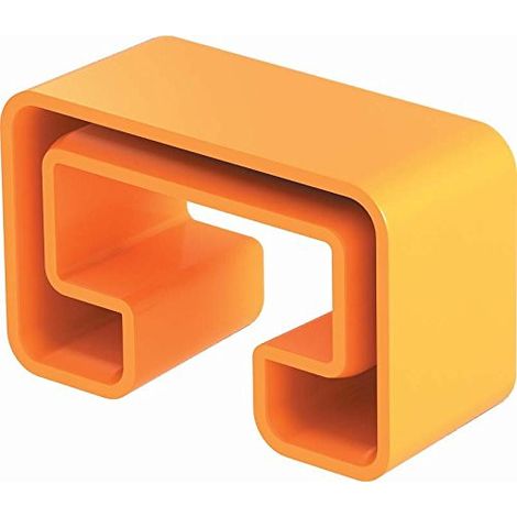 OBO Bettermann Capuchon de protection pour rail profilé MS5030 55x25mm Polyéthylène orange pastel RAL 2003, 1124563