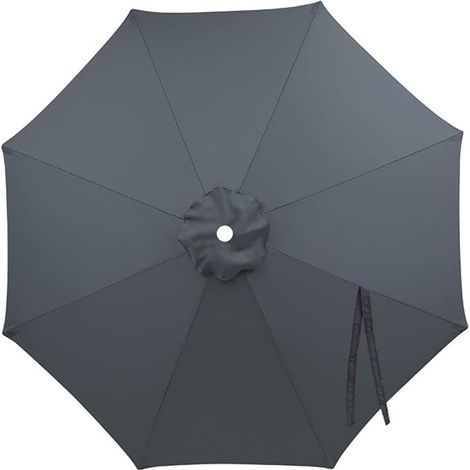 Auvent de remplacement pour 8 parasols parapluies, résistant aux UV / à l'eau (gris, 3,0 m (10 pi) / 8 parapluies) (1/5)