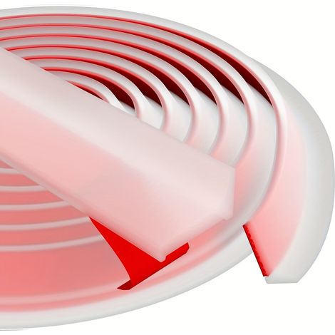 Seuil de Douche Barrage d'eau Silicone - Prime, Facile à Installer,Idéal pour Les Salles de Bains, Les Douches et Les Cuisines, Transparent,2M (1/5)