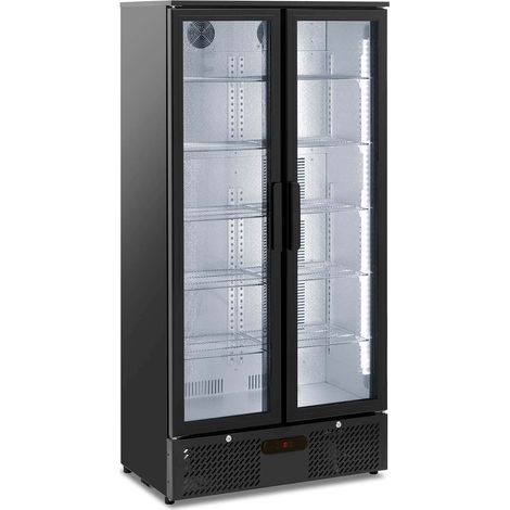 Frigo à boissons acier peint par poudrage 458 litres noir