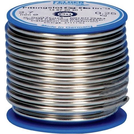 Felder Cu-Rotin® 3 Stagno senza piombo Bobina Sn97Cu3 0.250 kg 2.7 mm