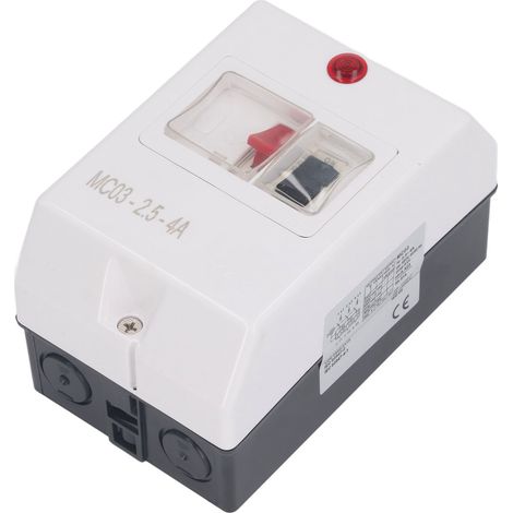 Disjoncteur moteur étanche IP55 avec voyant lumineux, interrupteur protecteur 2,5-4A 230-240V 400-415V 500V 690V (1/5)