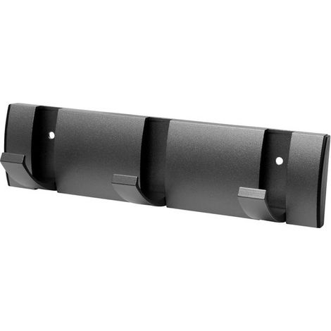Estante de pared, Perchero, Con 3 ganchos metálicos plegables, Desmontable, Robusto, Fácil de instalar, Estante de almacenamiento multifuncional (1/5)