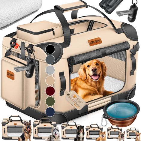 LOVPET® Cassa per cani Scatola per il trasporto di cani pieghevole Incl. ciotola per cani Borsa per cani Scatola per il trasporto di animali domestici Cani e gatti Scatola per il trasporto di animali (1/5)