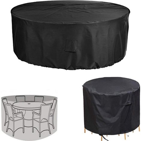 Couverture ronde de meubles de jardin - Tissu Oxford imperméable et résistant,Idéal pour jeux de jardin,142x68 cm (1/5)