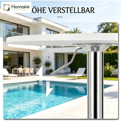 Weißer Esstisch aus Holz 60 x 60 x 88 cm HOMAIRE (1/5)