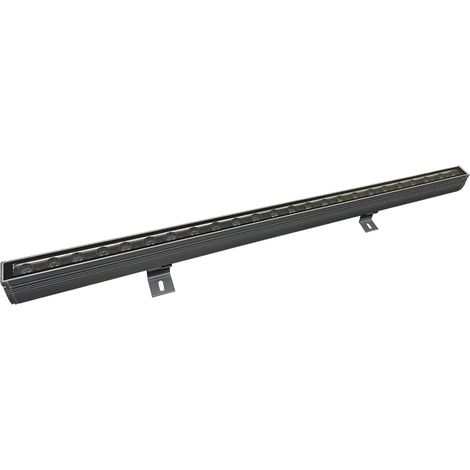 Wallwasher Lèche-Mur Extérieur Orientable 36W IP65 Graphite Avec Transfo ZAMBELIS E496 - 60 deg x 10 deg - Blanc chaud - 3000K
