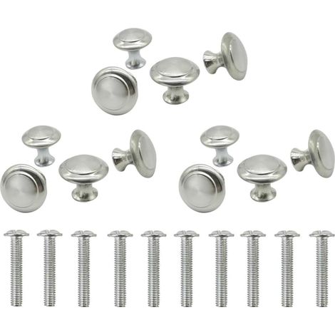 Didiseaon Lot de 12 poignées meubles en acier inoxydable argenté (1/5)