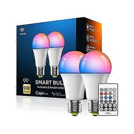 Ampoule connectée 9W à commande vocale et Wi-Fi, changement de couleur. (1/5)