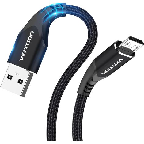Câble micro USB de 1 m \u2013 Câble de charge pour tablette Kindle Fire en nylon tressé pour tablette Samsung Galaxy S6 S7 S5 J7 J5 J3 \u2013 Câble de charge pour manette PS4 Xbox (1/5)