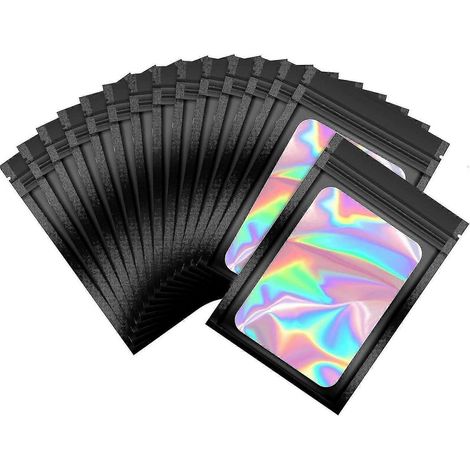 100 geruchsdichte Mylar-Beutel mit Sichtfenster, lebensmittelecht (1/4)