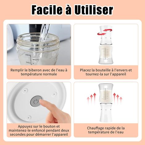 Scaldabiberon portatile wireless digitale, scaldabiberon portatile con 4 controlli di temperatura precisi, riscaldamento rapido in 3 minuti, ricarica USB e a prova di perdite, per Philips Avent, Comot (1/4)