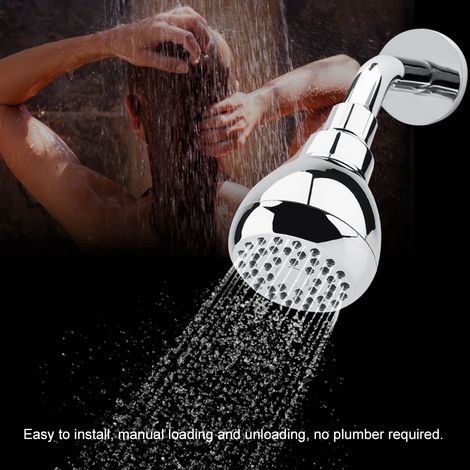 Verchromte Handbrause, amerikanischer Kompaktduschkopf, sparsamer Strahl, Chromoberfläche, für Badezimmer, reduzierter Wasserdurchfluss. (1/5)
