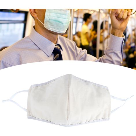 3 Pcs Masque Bouche en Coton Lavable Anti-Poussière Respirant pour Adulte Homme Femme (Jaune) (1/5)