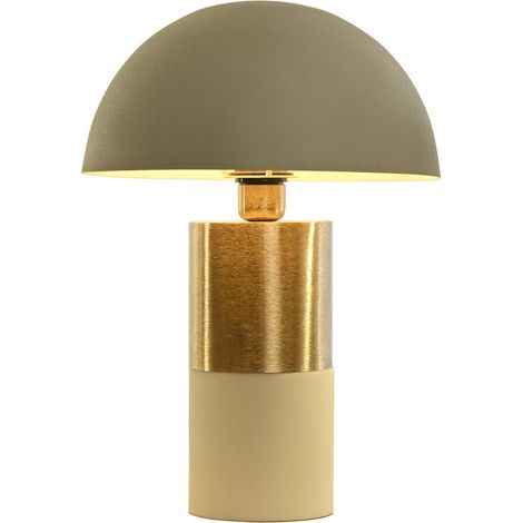 Lampara Sobremesa Hierro 31X31X45 Seta Crema (1/4)