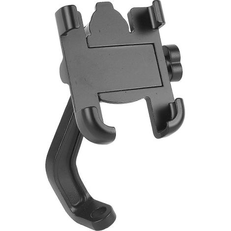 Support de téléphone pour vélo, rotatif à 360 degrés, en alliage d'aluminium noir, pour fixation sur le rétroviseur de vélo.