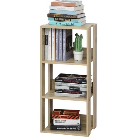 Étagère murale bois 3 étagères antichute antidérapante 40x29.2x87.9cm