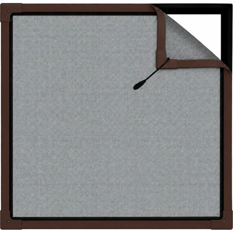 Zanzariera Marrone con Magnete Perimetrale Grate Inferiate 130x260 cm (1/4)