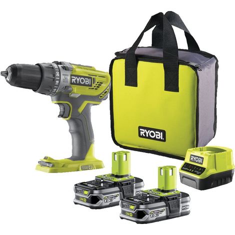 Perceuse-visseuse à percussion sans fil 18V avec 2 batteries lithium+ 1,5 Ah - R18PD3-215S (1/5)